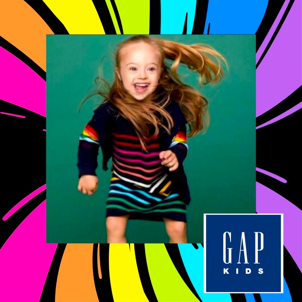 Baby Gap NWOT Navy Crazy Stripe Sweater Dress